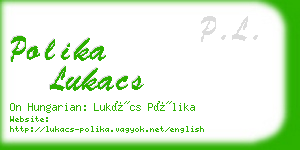 polika lukacs business card